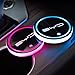 Produktbild KaTiak 2 Stück Getränkehalter LED,7 Farben wasserdichte Atmosphäre Lichter Logo DekorationAuto Untersetzer USB Lade für BYD Act 3 atto 3 Dolphin f3 f0 Han