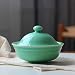 HYFDGV Naczynie do zapiekanek z pokrywką ceramiczny garnek do zapiekania do kuchenki mikrofalowej ceramiczna miska, mały garnek do zupy, miska na makaron do domowego biura, sklepu podgrzewanie żywności garnek do gotowania (rozmiar: 12,3 x 5,5 cm)
