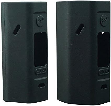 Wismec Reuleaux RX2/3 TWO PACK Silicone Protective Gel Wrap Skin Case Sleeve Cover Fits Rueleaux RX 2/3 RX 2 or 3 BOTH RX23 (Black)