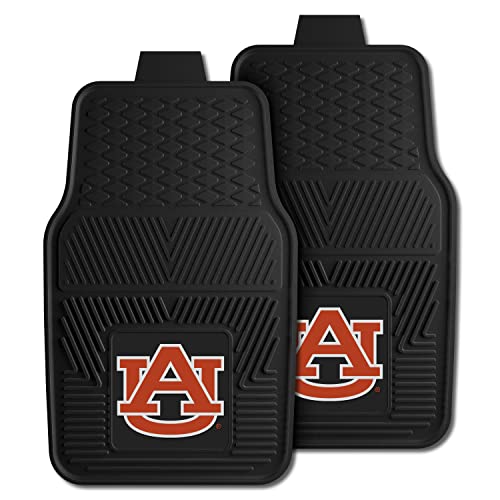 Fanmats 8763 Auburn Tigers 2-Piece Heavy Duty Vinyl Car Mat Set, Front Row Floor Mats, All Weather Protection, Universal Fit, Deep Resevoir Design #TOP9