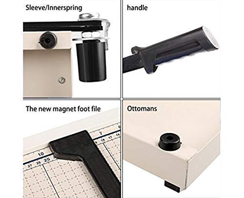 Image of Hellaro Steel Heavy Duty Professional Paper Cutter Guillotine A3 Size Paper Trimmer Machine- 12 Inch White (A3)