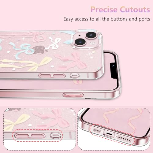 Coque antichoc iPhone 14 souple et résistante avec paillettes
