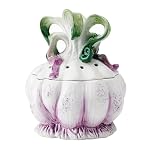 Fitz and Floyd Sicily Green Ceramic Garlic Keeper Storage Saver 6 Inch