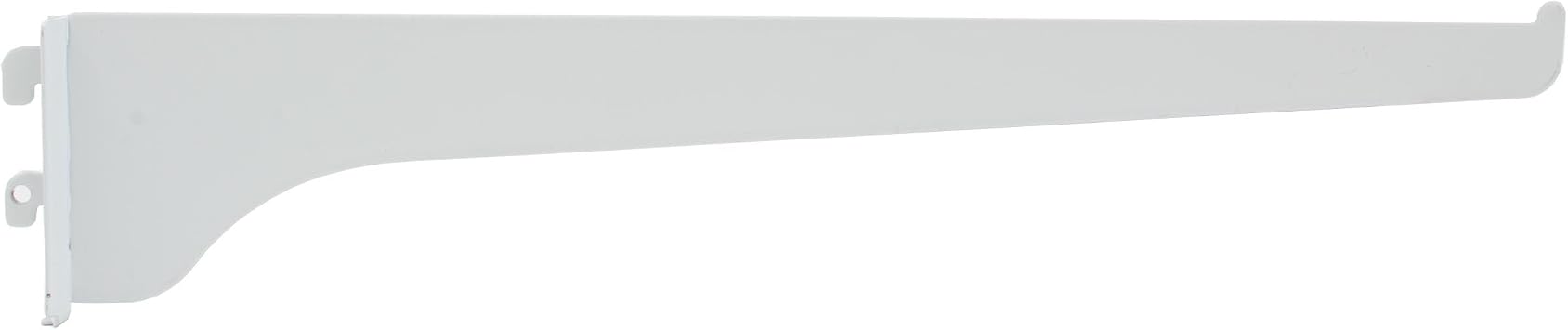 Single Track Shelf Bracket, 12 Inches, White