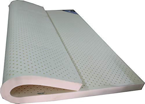 Image of Foams India 100% Natural Latex Foam Portable Mattress-Latex Mattress Topper, Double Size 75x54x3 Inch