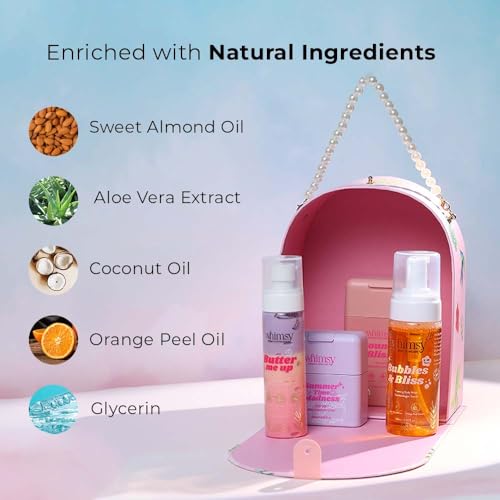 Image of Whimsy Beauty Gentle Care Skin & Hair Essential Kit for Kids & Pre-Teens | Kids Shampoo, Sunscreen, Moisturizer & Foaming Body Wash | Daily Care Kit | Pack of 5