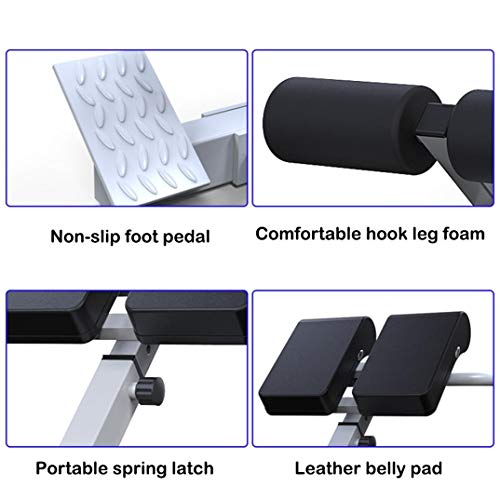 Foldable Roman Chair,Capacity 275 lbs-Adjustable Bench Hyperextension Strength Training Back Machines, Mutifunctional Fitness Abdominal Exercise Chair for men/women,Home Gym Exercise Shipping from US