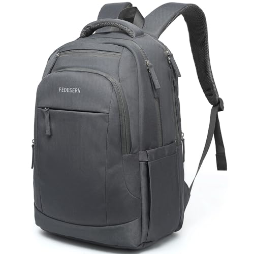 Smell Proof Backpack with Lock,Water Resistant Smell Proof Bags Travel Laptop Backpack,Large Capacity Carbon Enduring Smell Proof Stash Bag with Lock for Men Women(Grey)