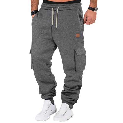 Sweatpants for Men Work Pants Joggers Straight Barrel Wide Leg Sweatpant with Pockets Fall Men's Clothing Lounge Cargo2