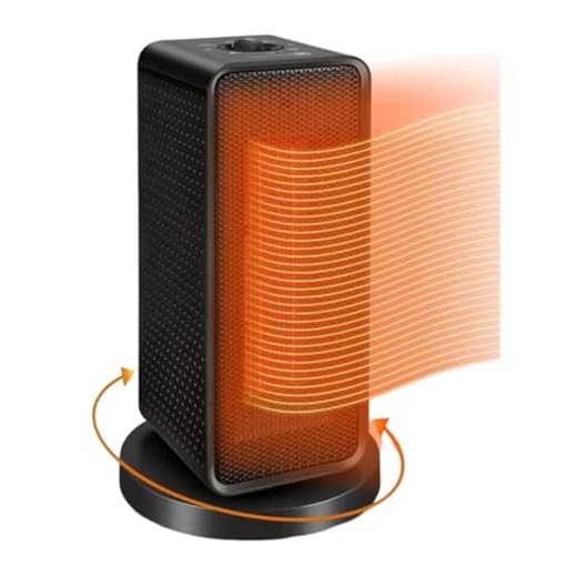 Aquecedor de ambiente para quarto, Aquecimento rápido de 1200W Aquecedor de ambiente elétrico pequeno 70° oscilante para casa e escritório -3 modos,black