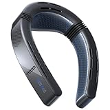 TORRAS Cyber Neck Air Conditioner, Adjustable Strong Wind Neck Cooler for Neck & Face, Rechargeable Portable for Travel Outdoor, Charcoal Black
