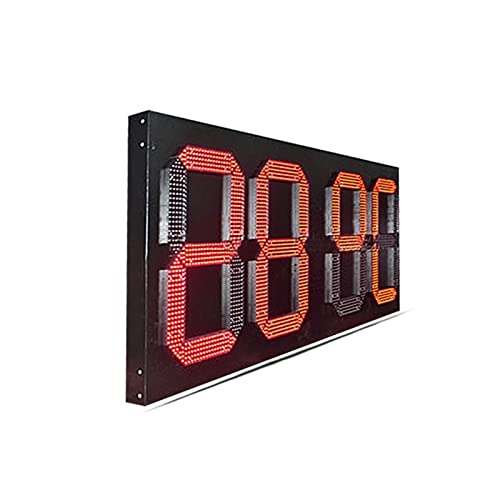 Cronómetro para gimnasio diseñado para exteriores, caja de hierro impermeable con alta luminosidad, tablero digital de conteo regresivo y marcador de puntuación LED rojo de 8 y 6 pulgadas (Tamaño digital: X-Pequeño de 24 pulgadas) miniatura 1