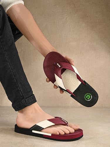 Image of DOCTOR HEALTH SUPER SOFT Men's & Boys Anti-Skid Flip Flops with Acupressure Massage Footbed | Lightweight | Soft | Doctor-Recommended Slipper for Pain Relief | All Day Wear Acupressure Doctor Slipper