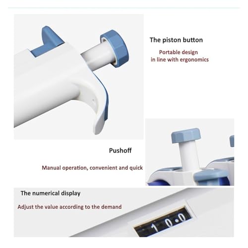 Micropipette 100:1000ul avec injection précise et réglage numérique fluide