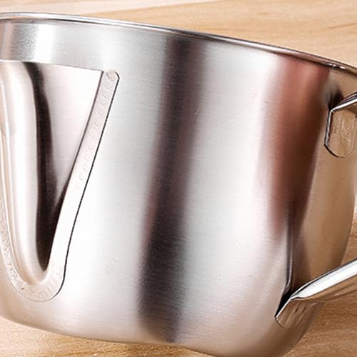 Colador de cocina de acero eficiente con mango para separación de grasas 8