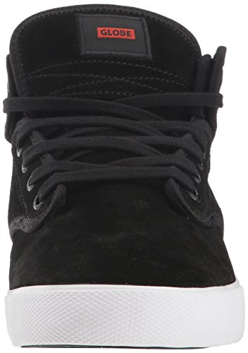 Image of Globe Men's Motley Mid Shoe, Black Suede /White, 7 M US