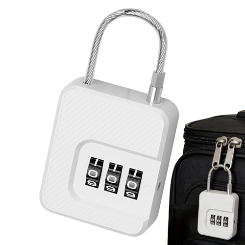 Candado de combinación, candado de seguridad portátil de 3 dígitos para un almacenamiento seguro - Candado de combinación sin llave | Para bolso de hombro, mochila, gimnasio, casa, cajón armario