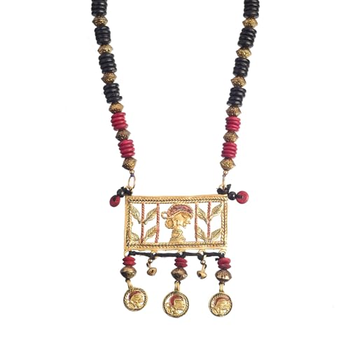 Image of AAKRITI ART CREATIONS Handcrafted Tribal Necklace Collection | Royal & Queen-Inspired Artisan Brass Statement Jewelry | Ethnic, Elegant & Regal Necklaces for Women