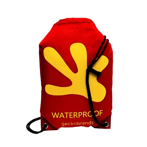 Image of geckobrands Embark 10L Drawstring Backpack - Waterproof, Lightweight Dry Bag for Beach, Hiking, and Light Water Activities