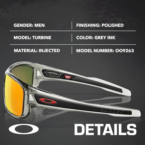 Image of Oakley TURBINE OO9263 Rectangle Shape Sunglasses With Official Eyewear Kit | Men's Sunglasses