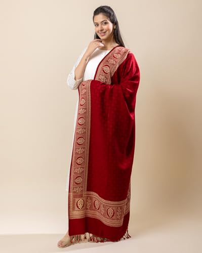 Image of Wrap me Warm Shawl for Women | Soft Viscose Acrylic Poly Wool Shawl - Warm & Lightweight Winter Wrap - Stylish Ethnic Stole for Women - 1010