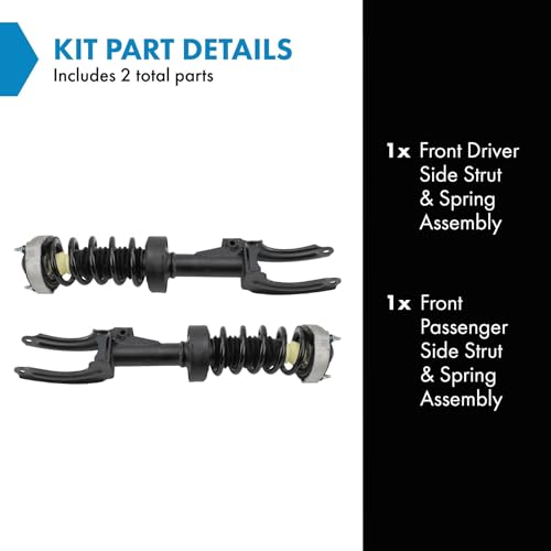 Image of TRQ Front Strut and Spring Assembly Set 2 Piece | For 2011-2017 Volkswagen Touareg