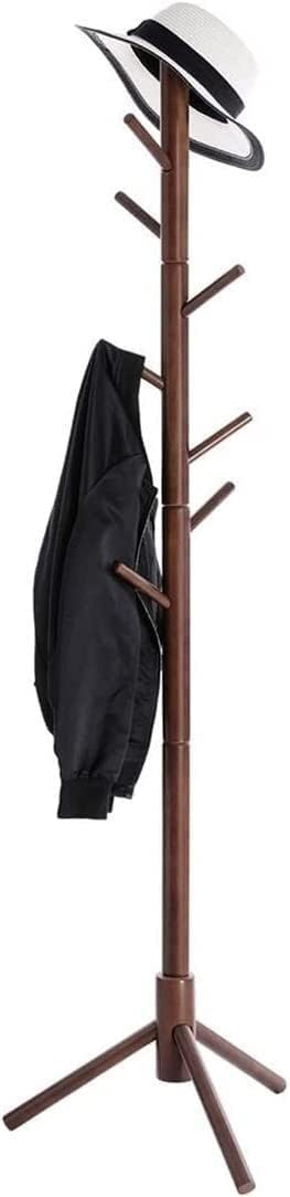 Coat Rack Freestanding Coat Stand Rack Coat Tree Wood Coat Rack, Floor Coat Stand, Free Standing Hall Coat Tree for Coats Hats Bags Purses Umbrellas Hall Tree Coat Tree R