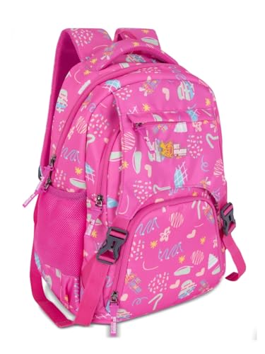 Image of Zara Sky Blue Doodle Dream School Backpack Pastel Fun Edition