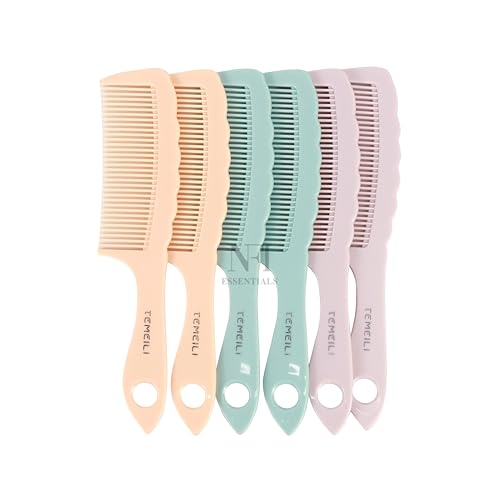 Image of NFI essentials Professional Hair Cutting and Styling Comb Kangi Salon Kit Combs Cumb Come Hair Comp - Combo Set of 6