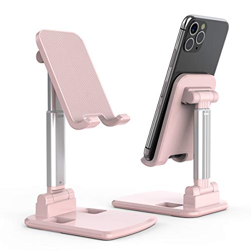 Cell Phone Stand, Licheers Foldable Phone Holder, Angle Height Adjustable Phone Stand for Desk, Compatible with 4