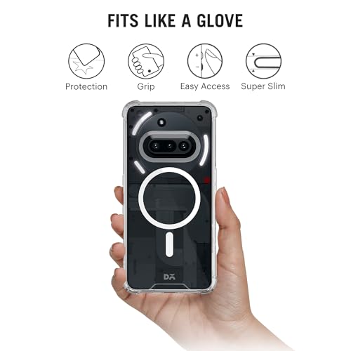 Image of DailyObjects Clear Magnetic Phone Case Cover Compatible with Nothing Phone (3a) | Wireless Charging Slim Back Cover | 2 Layer Edge Protection & Shockproof