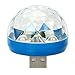 Produktbild Sunnyflowk Mini Stage Light Sprachsteuerung Kleine Magic Ball Licht Rgb Handy Usb Android Rotating Stage Light Led (Blau)
