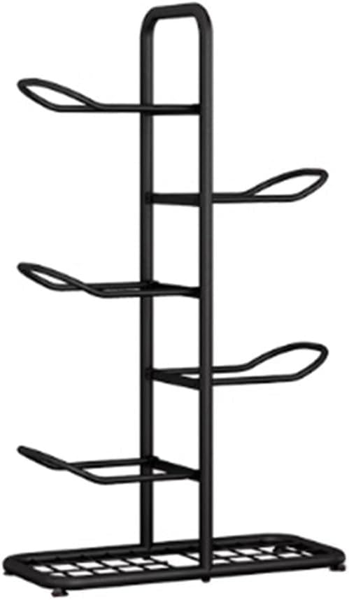 Vertical Basketball Storage Rack, Black Sports Ball Holder for Football & Basketball - Durable Vertical Ball Organizer, Compact Sports Equipment Storage (58x23.5x86c