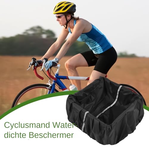 Funda para cesta de bicicleta impermeable con forro de tela Oxford accesorio reflectante 4