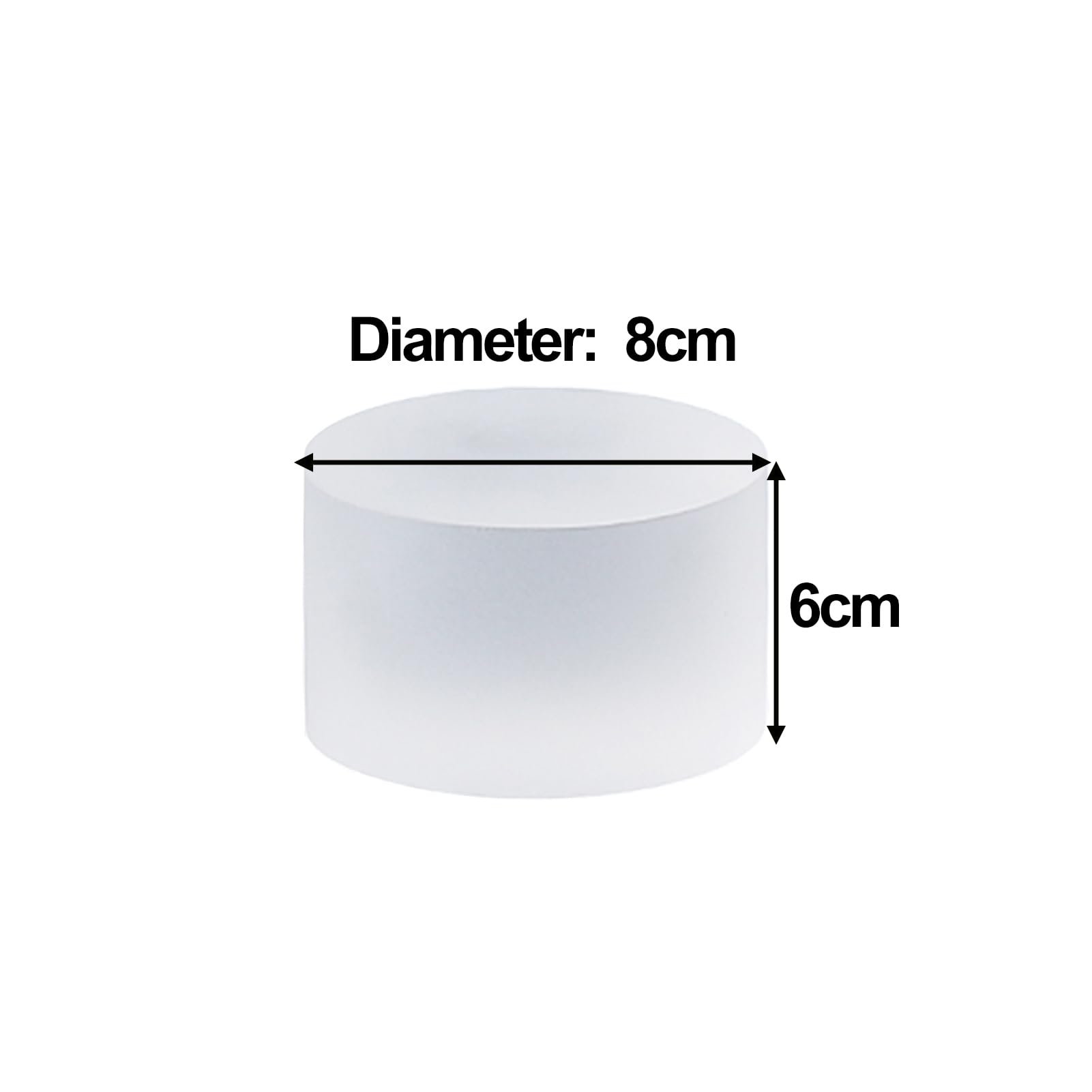 Akrylowy cylindryczny stojak ekspozycyjny, Stojak ekspozycyjny z matowego akrylu o wysokości 2–8 cm(Height 6cm)