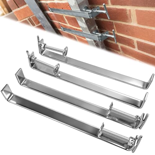 Vurixfo 4 Pcs Brick Profile Clamps 300mm Profile Clamps Bricklaying Heavy Duty Bricks Laying Clamp Metal Clamp with Adjustable Threaded Rod for Construction 24-30cm Adjustable