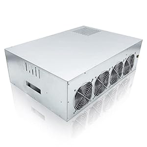 Mining Rig Frame 8 GPU Miner Case for BTC-D37 Mining Machine Motherboard, Chassis Rack with 4 Cooling Fans for ETH/ETC/ZEC/BTC/Bitcoin/Ethereum/Dogecoin