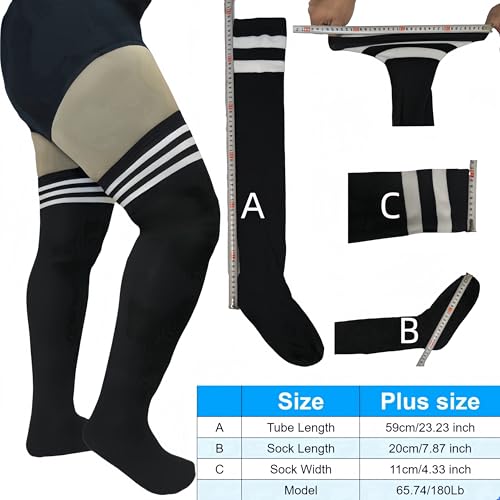 Plus Size Thigh High Socks for Thick Thighs-Women Knit Extra Long Over Knee High Sock Leg Warmer Fashion Comfort2