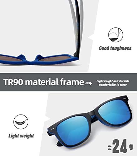 Image of MEETSUN Polarized Sunglasses for Women Men Classic Retro Square Frame Driving Sun Glasses UV Protection