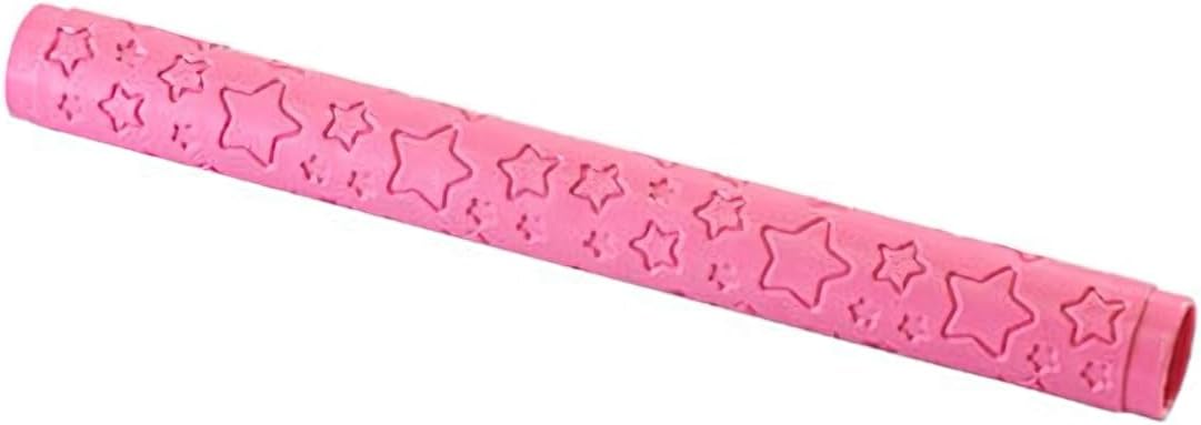 Silikomart Wonder Cakes Collection Decorative Pattern Rolling Pin for Cake Decoration, Stars