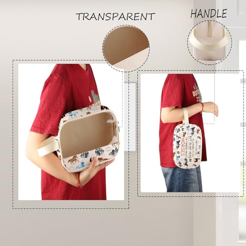 Horse Makeup Bag Horse Gifts For Horse Lovers Equestrian Gifts Cowgirl Cosmetic Bag Horses Zipper Pouch Travel Toiletry Bag4