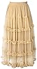 Seta Apparel Women's Crown Tulle Midi Skirt, Nude,... #4