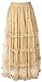 Seta Apparel Women's Crown Tulle Midi Skirt, Nude, Medium