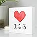 143 I Love You Gifts,Valentine's Day Wood Table Sign,Love Wooden Decor,Couples Gift Ideas,Wedding Gifts for Couple,Love Decorations for Home Bedroom Shelf Desk Decor