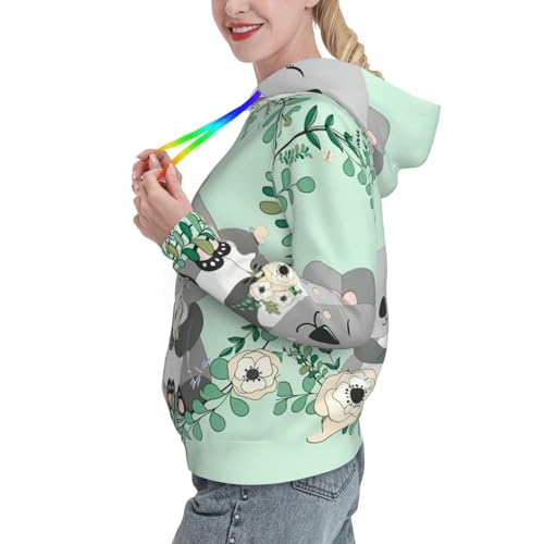Sweat à capuche koala femme pull ajusté mode avec poche kangourou - 2