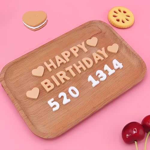 Miniatura 4 de Ptyism 2 Piezas Molde Letras Silicona, Molde Silicona De Números Con Gotero Molde Siliconas Letras Letra Número Moldes De Siliconas Para Hornear Postres Y Decorar Tartas