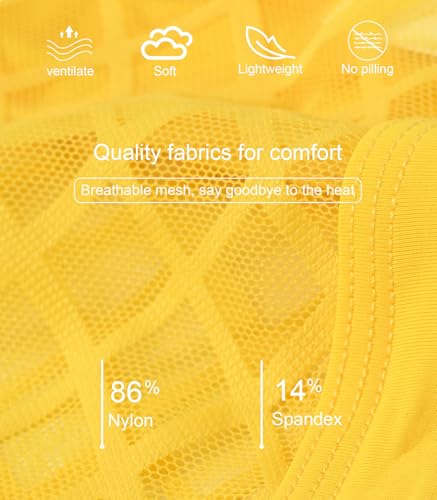 Sexy Mens Underwear with Pouch Mesh Boxer Briefs See Through Trunks Open Fly Pack4