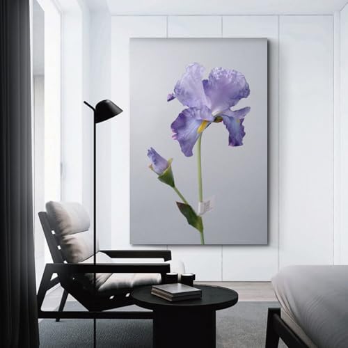 Affiche murale bourgeon 60x90 cm grand format fond gris zen - 3