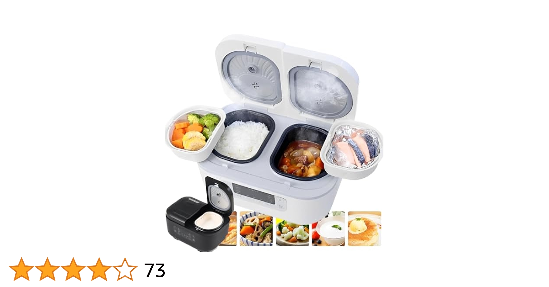 Amazon | life_mart 炊飯器 一人暮らし 3.5合 2口 料理も出来る