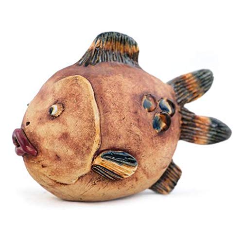 Manufaktur Martinshof Stockfigur Fisch, bemalt ZAUNSTECKER Keramik...